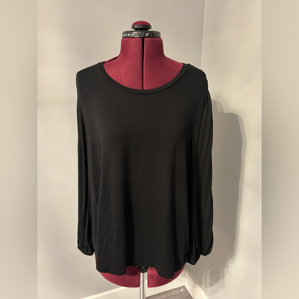 Reitmans xxl Black Long-Sleeve Women's Top